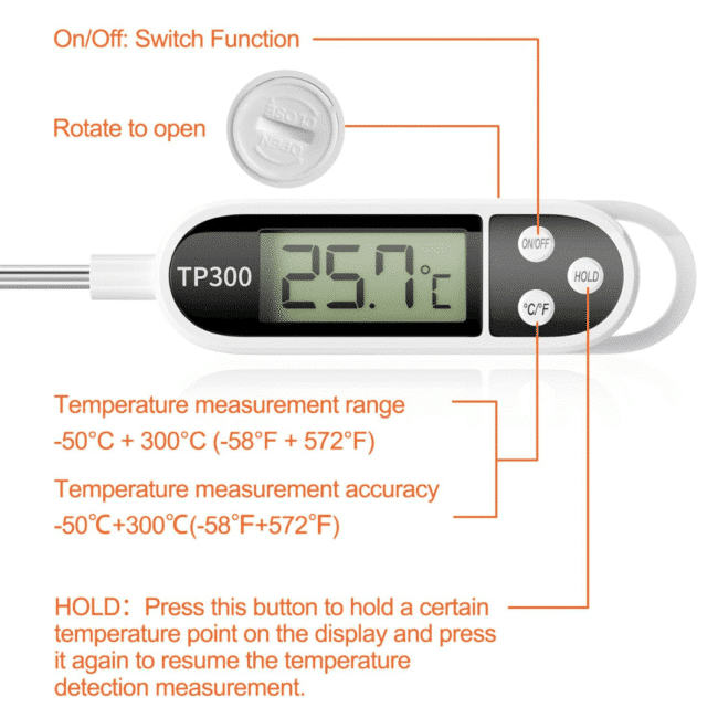⁦ترمومتر طعام إلكتروني لاختبار درجة حرارة السوائل والماء وحليب الأطفال⁩ - الصورة ⁦4⁩
