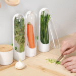 ⁦حافظ الأعشاب، حافظ الأعشاب للثلاجة للحفاظ على الخضراوات الطازجة والخضراء⁩ - الصورة ⁦2⁩