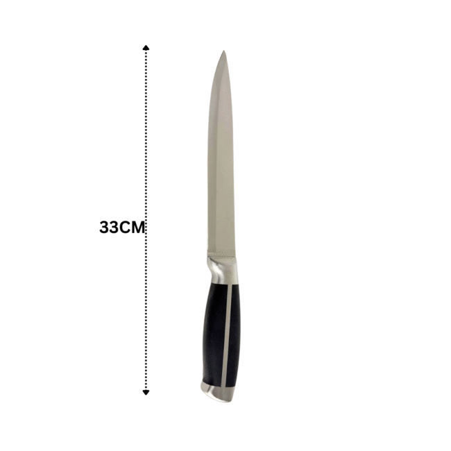 Kitchen Knife Stainless Steel with Metal Handle-33cm - Image 2