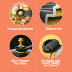 Micro Pressure Cooking Pot Non Stick 22CM-3.5L Yellow - Image 8