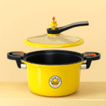 Micro Pressure Cooking Pot Non Stick 22CM-3.5L Yellow - Image 4