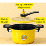 Micro Pressure Cooking Pot Non Stick 22CM-3.5L Yellow - Image 3