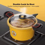 Micro Pressure Cooking Pot Non Stick 22CM-3.5L Yellow - Image 2