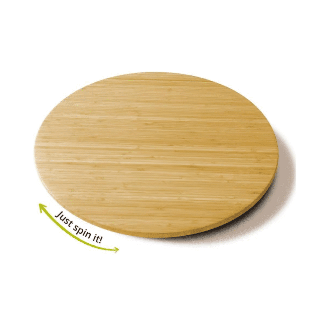 Rotating Serving Tray Large 45cm Bamboo Lazy Susan Turntable - Image 6