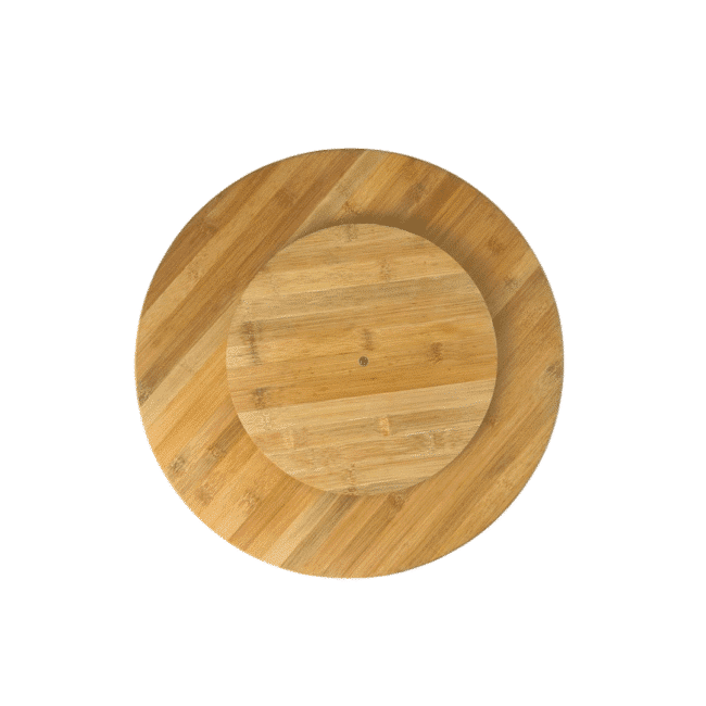 Rotating Serving Tray Large 45cm Bamboo Lazy Susan Turntable - Image 5