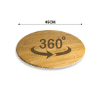 Rotating Serving Tray Large 45cm Bamboo Lazy Susan Turntable - Image 2