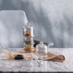 Pasabahce Candy and Treat Jar Three-Tiered Glass with Lid (22.2X9CM) Turkey Made - Image 5