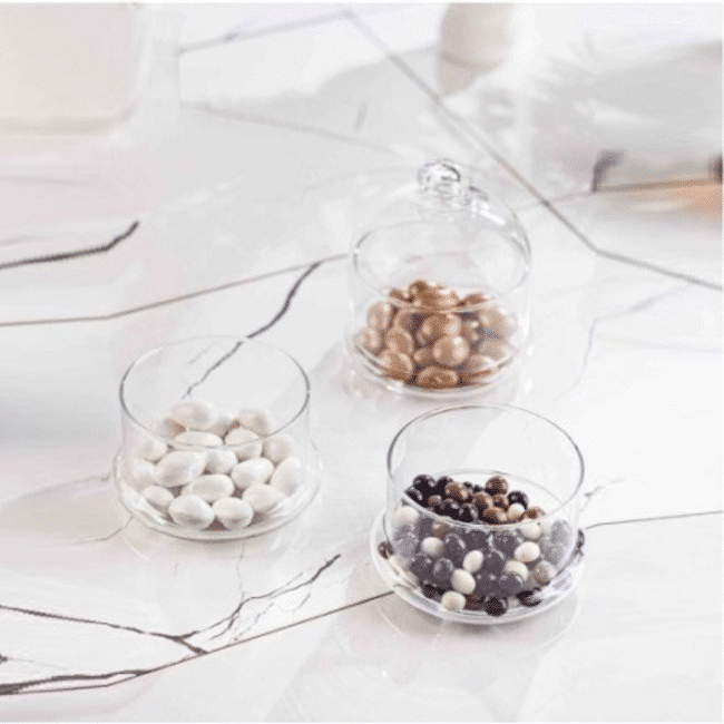 Pasabahce Candy and Treat Jar Three-Tiered Glass with Lid (22.2X9CM) Turkey Made - Image 4