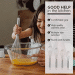 Stainless Steel Hand Egg Beater Whisk-30cm - Image 5