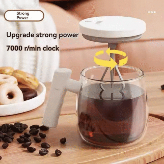 Self Stirring Coffee Mug, 400ML Chargeable Electric High Speed Mixing Cup - Image 5
