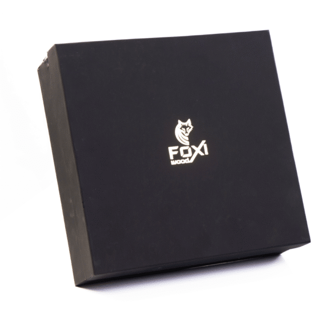 ⁦علبة شاي خشبية فاخرة من فوكسي وود – 9 فتحات –مصنوعة من خشب الزان -بني⁩ - الصورة ⁦6⁩