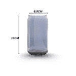 Tinted Glass Can Shape Cup Set of 6Pcs 380ml - Image 2