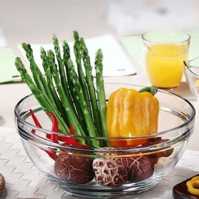 ⁦بولة شيف زجاجية (20 سم) 1700 مل من بشابشتي للسلطة – تركي الصنع⁩ - الصورة ⁦2⁩