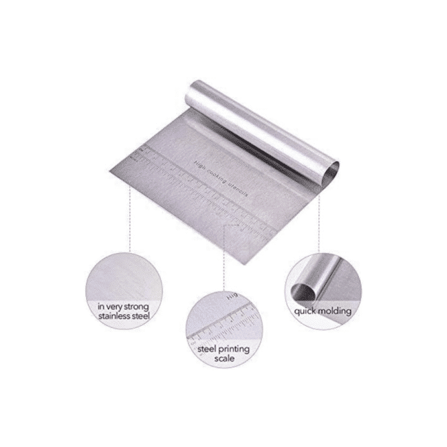 ⁦قطاعة عجين من الفولاذ المقاوم للصدأ لتحضير دقيق في المطبخ⁩ - الصورة ⁦8⁩