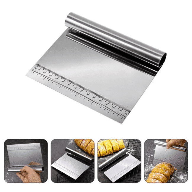 ⁦قطاعة عجين من الفولاذ المقاوم للصدأ لتحضير دقيق في المطبخ⁩ - الصورة ⁦6⁩