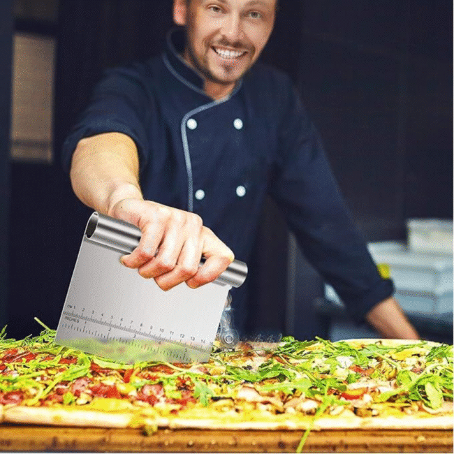 ⁦قطاعة عجين من الفولاذ المقاوم للصدأ لتحضير دقيق في المطبخ⁩ - الصورة ⁦3⁩