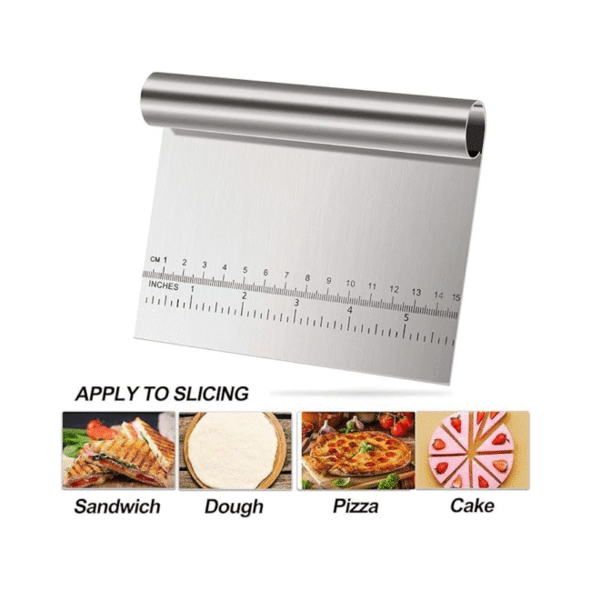 ⁦قطاعة عجين من الفولاذ المقاوم للصدأ لتحضير دقيق في المطبخ⁩ - الصورة ⁦9⁩