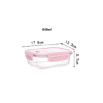 Borosilicate Glass Food Storage Containers Set with Lids (1040-640-370ml)-Heat and freeze resistant - Image 8