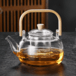 ⁦براد شاي زجاجي مع مصفاة، سعة 1000 مل، مصنوع من زجاج البورسليكات المقاوم للحرارة⁩ - الصورة ⁦3⁩