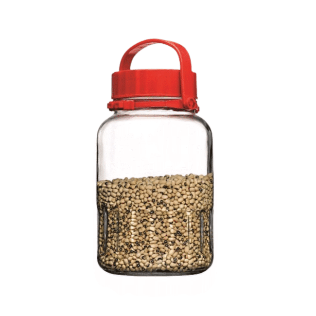 ⁦برطمان كبير 8 لتر هارفست من بشابشتي مع غطاء أحمر محكم الإغلاق (34.5*20 سم) - صنع في تركيا⁩ - الصورة ⁦4⁩