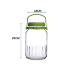 Pasabahce Harvest Large Jar 4L With Green airtight Lid (28*18CM)-Turkey Made - Image 2