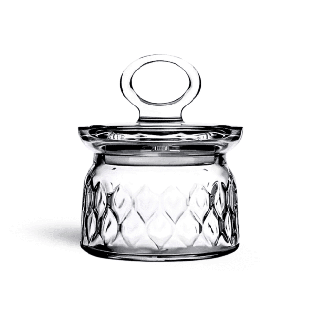 Leafy Glass Jar