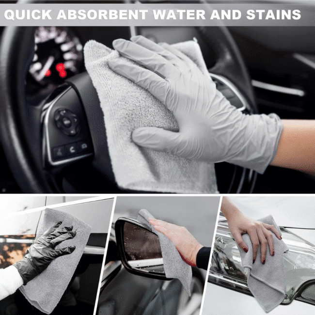 Mintra Microfiber Cleaning Towel 40 X 40 CM -Grey Color - Image 2