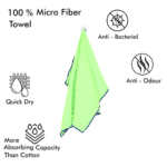 Mintra Microfiber Gym Towels 40 x 55 cm -Green color - Image 2