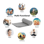 فوط سباحة مايكروفايبرمن مينترا 80 × 130سم - اخضر غامق - الصورة 4