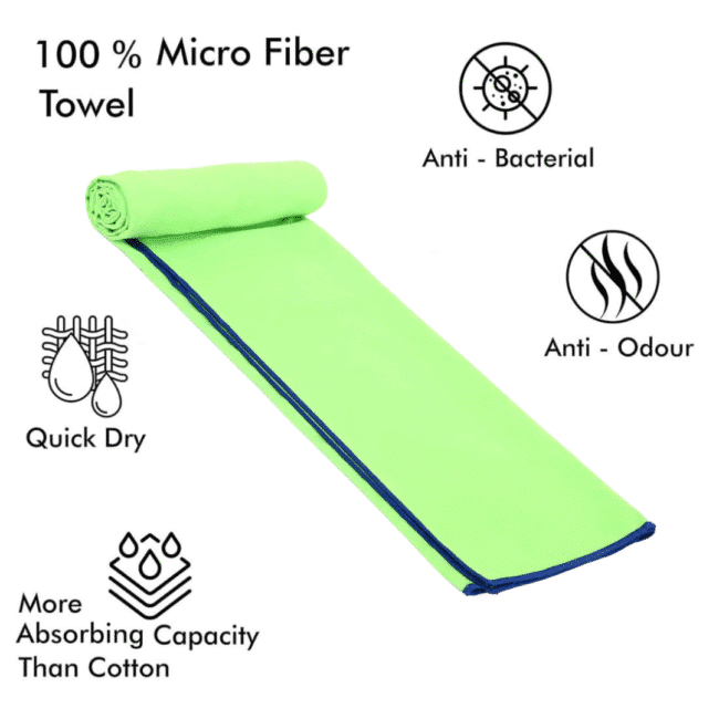 ⁦فوط سباحة مايكروفايبرمن مينترا 80 × 130سم - لون أخضر⁩ - الصورة ⁦2⁩