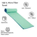 فوط سباحة مايكروفايبرمن مينترا 80 × 130سم - اخضر غامق - الصورة 2
