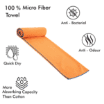 Mintra Microfiber Swimming Towels 65 x 90 cm -Orange color - Image 2