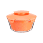 Pasabahce Microwave Rice Cooker Zest Glass with Plastic Basket and Lid Orange, 2.2 -Turkey Made - Image 3