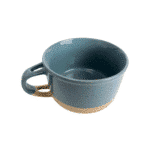 ⁦كوب شوربة كبير من البورسلين سعة 650 مل مع مقبض، قطعة واحدة - أخضر⁩ - الصورة ⁦3⁩