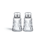 Pasabahce Leafy Salt and Pepper Set with Metal Lid 100ml 2Pcs- Turkey Made - Image 3