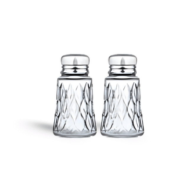 Pasabahce Leafy Salt and Pepper Set with Metal Lid 100ml 2Pcs- Turkey Made - Image 3