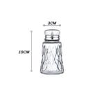 Pasabahce Leafy Salt and Pepper Set with Metal Lid 100ml 2Pcs- Turkey Made - Image 4