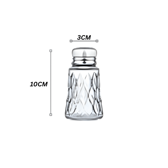 Pasabahce Leafy Salt and Pepper Set with Metal Lid 100ml 2Pcs- Turkey Made - Image 4