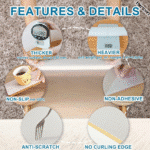 Shelf Drawer Liner Transparent Non-Adhesive Waterproof Mat, Non-Slip-(45 X 1000CM) - Image 4