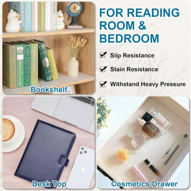 Shelf Drawer Liner Transparent Non-Adhesive Waterproof Mat, Non-Slip-(45 X 1000CM) - Image 5