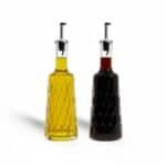 Pasabahce Leafy Oil and Vinegar Set with Metal Lid 380ml 2Pcs- Turkey Made