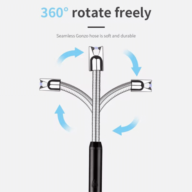 Electric Lighter With Micro-USB recharge -Black - Image 5