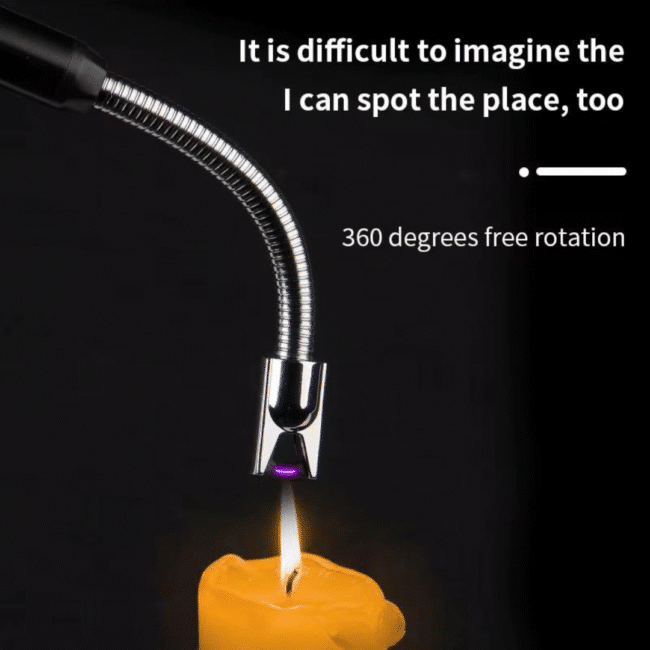 Electric Lighter With Micro-USB recharge -Black - Image 3