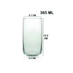 Pasabahce Iconic Glass Set of 4Pcs  (365ml) Green Color-Turkey Made - Image 2