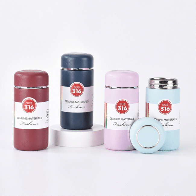 Premium Small Thermal Mug 300ml Stainless Steel- Navy Blue - Image 8