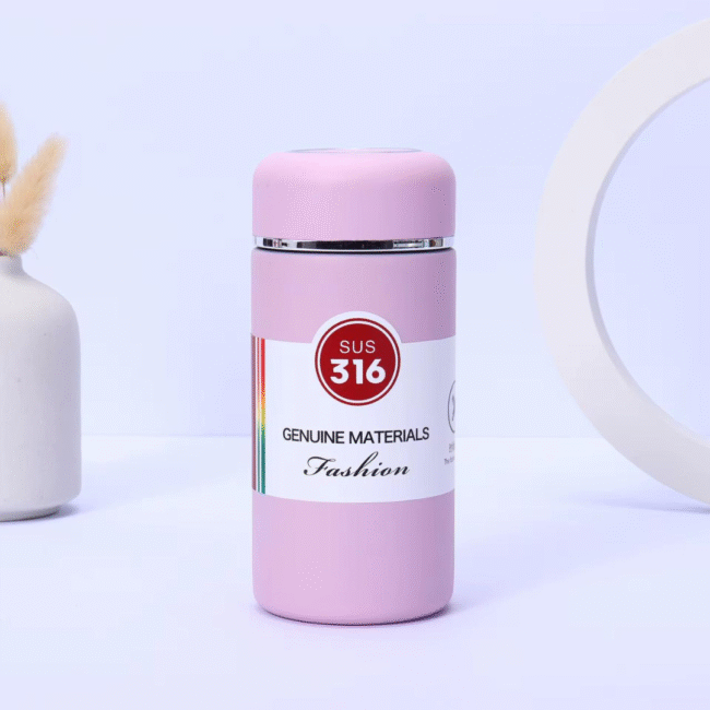 ⁦مج حراري صغير فاخر سعة 300 مل من الفولاذ المقاوم للصدأ -بينك⁩ - الصورة ⁦8⁩