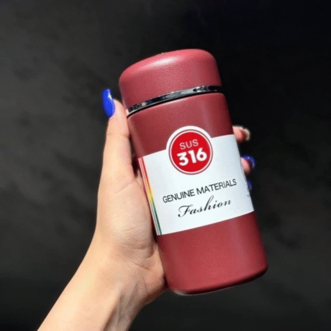 Premium Small Thermal Mug 300ml Stainless Steel- Navy Blue - Image 6