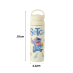 ⁦زجاجة مياه حرارية بأشكال كرتونية (ستيتش هيلو) سعة 500 مل، لون أبيض فاتح⁩ - الصورة ⁦3⁩