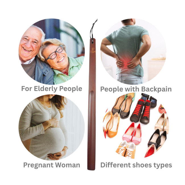 ⁦لبيسة حذاء خشبية طويلة من فوكسي وود بطول 60 سم⁩ - الصورة ⁦8⁩