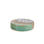 Porcelain Bathroom accessory Set  4-Piece: Soap Dispenser, Tumbler, Toothbrush Holder, Soap Dish- Turquoise color - Image 4